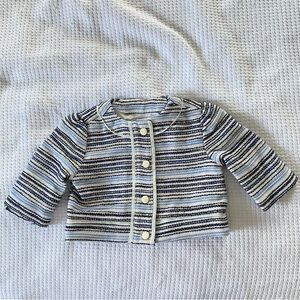 Janie and Jack Baby Girl Striped Jacket Button Up